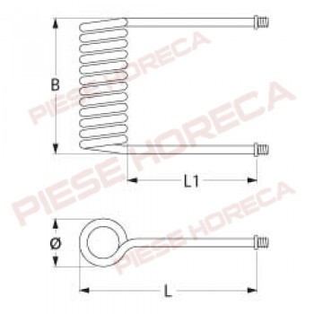 Rezistenta electrica cuptor pizza cu banda, putere 2200W, alimentarre 230V, lungime-23mm, montare in partea superioara a cuptorului.Pentru  ZANOLLI SYNTHESIS 08/50, cod catalog producator RESI0060 